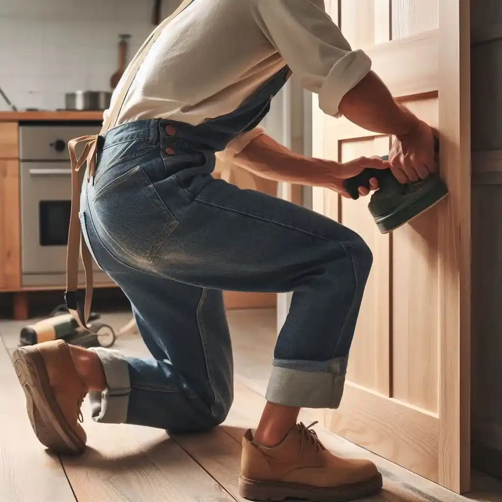 Lijador puerta de madera de columna de cocina